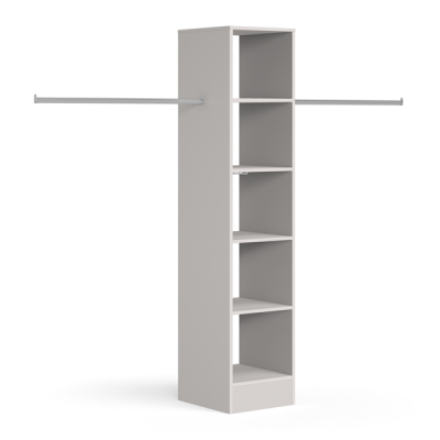 Tower unit 450mm with 5 shelves and 1 hanger bar